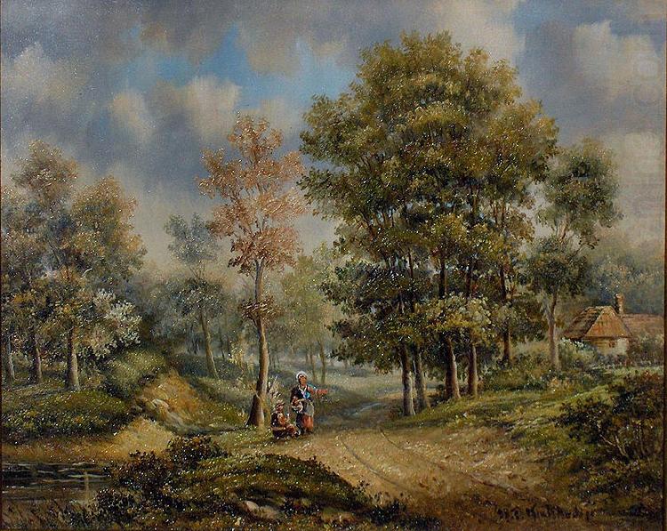 Barend Cornelis Koekkoek Walk in the woods china oil painting image